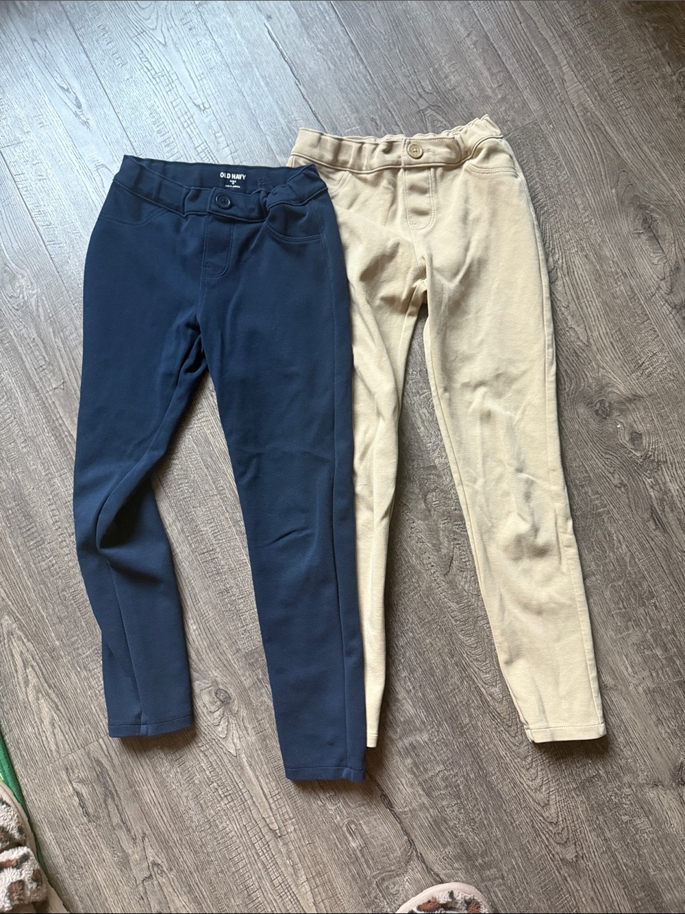 Old Navy Navy and Beige Ponte Jeggings Duo